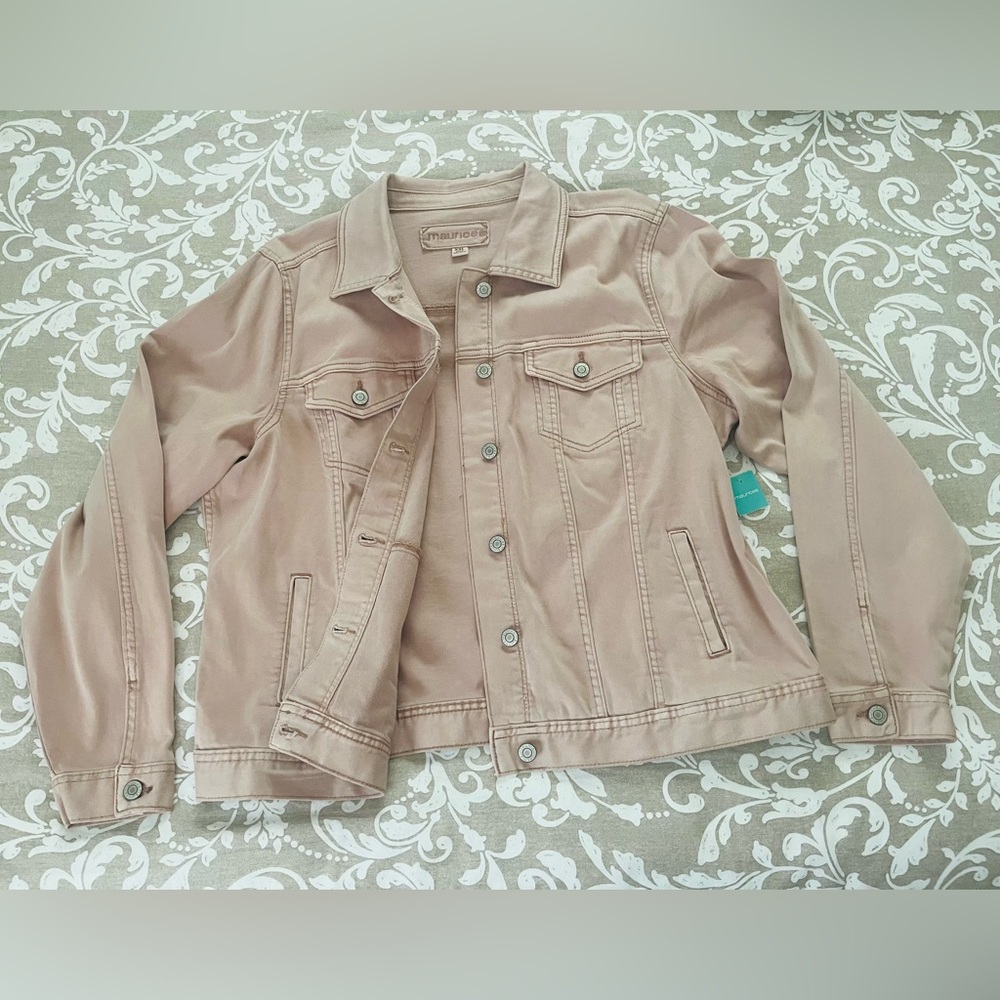 Maurices pale dusty pink denim jacket